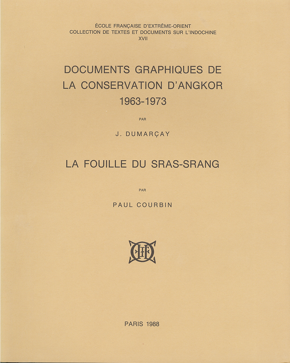 Documents graphiques de la conservation d'Angkor 1963-1973 / La fouille du Sras-srang