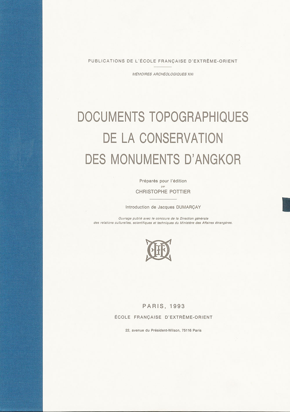 Documents topographiques de la conservation des monuments d'Angkor