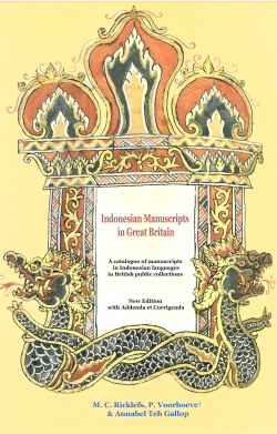 Indonesian Manuscripts in Great Britain
