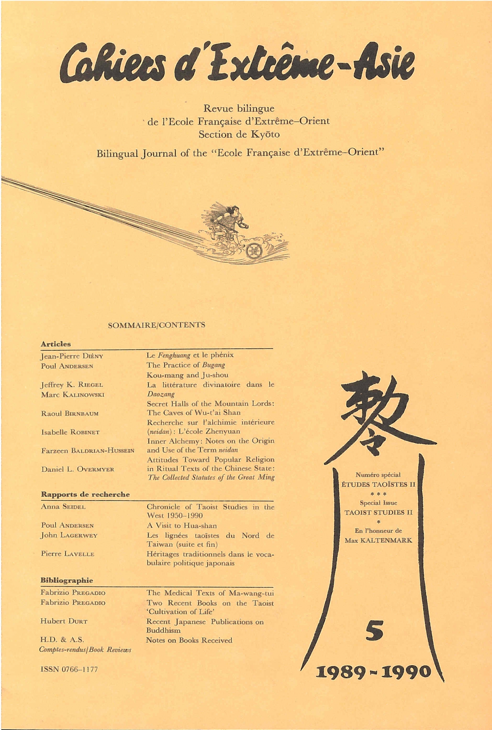 Cahiers d'Extrême-Asie 5 (1989-1990)