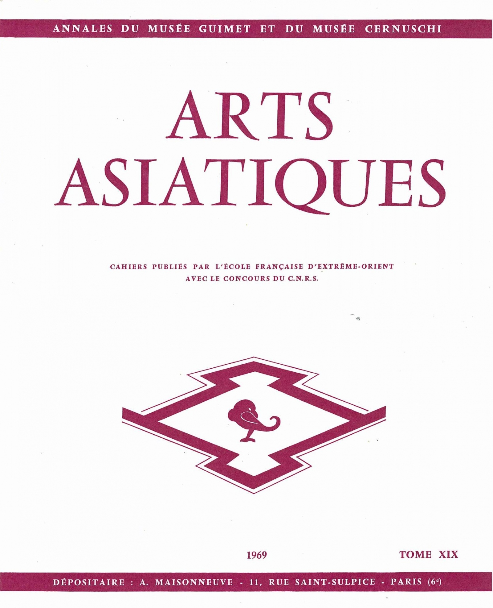 Arts Asiatiques 19 (1969)
