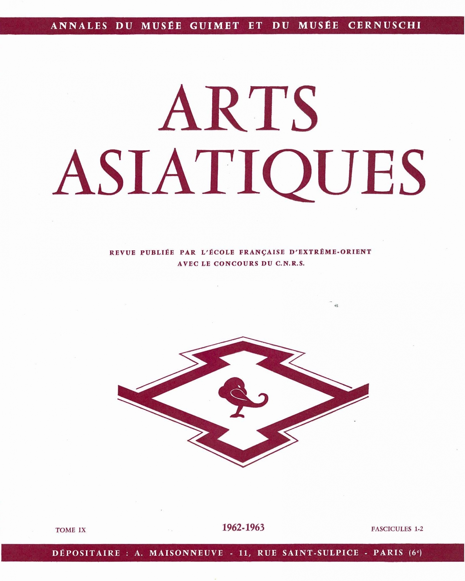 Arts Asiatiques 9 (1962-1963)
