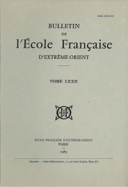 Bulletin de l'Ecole française d'Extrême-Orient 72 (1983)