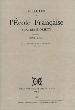 Bulletin de l'Ecole française d'Extrême-Orient 69 (1981)