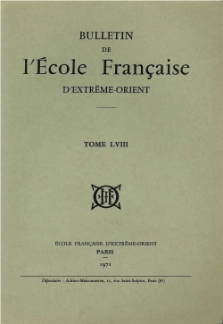 Bulletin de l'Ecole française d'Extrême-Orient 58 (1971)