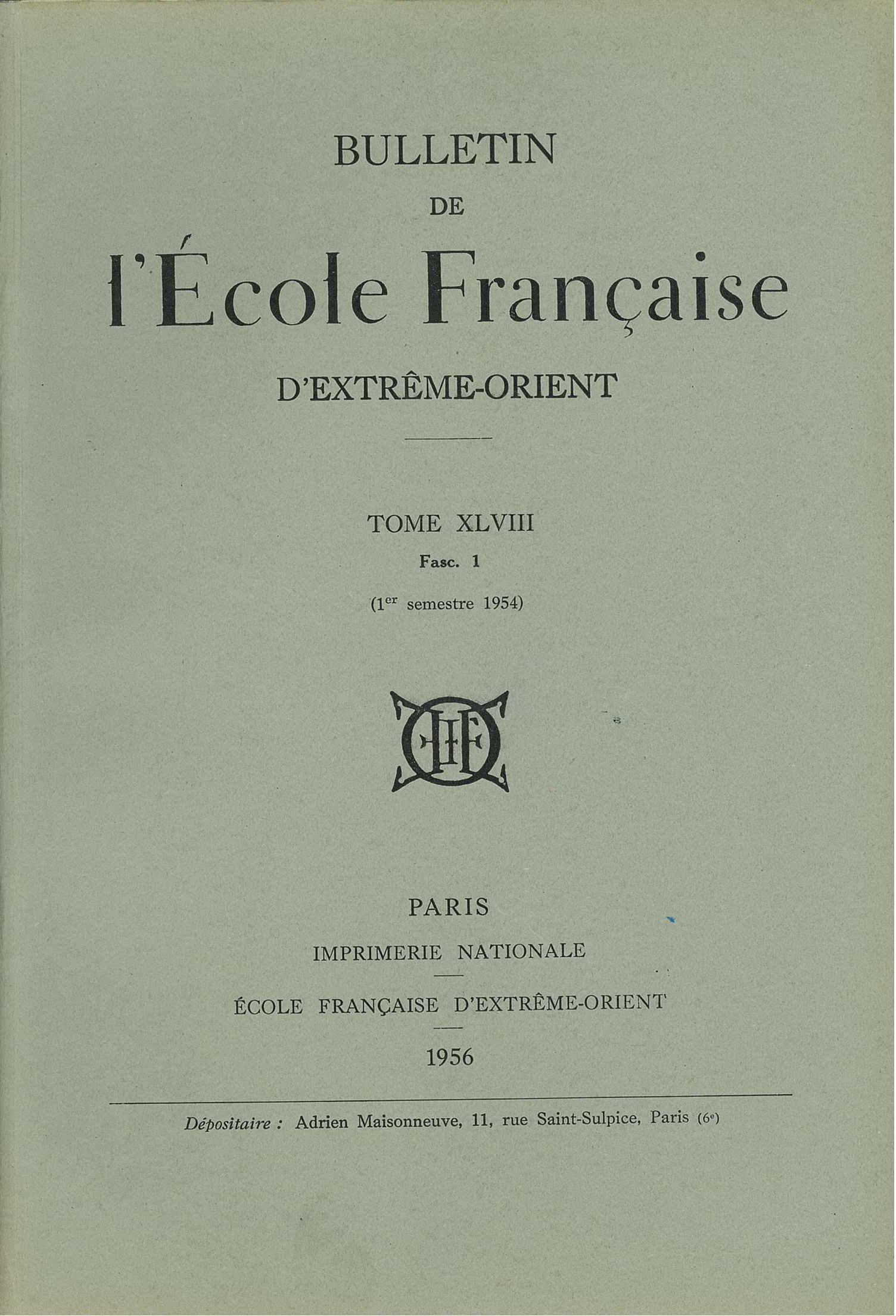 Bulletin de l'Ecole française d'Extrême-Orient 48 (1956)